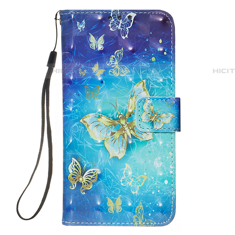 Coque Portefeuille Motif Fantaisie Livre Cuir Etui Clapet Y03B pour Samsung Galaxy A01 SM-A015 Bleu Ciel Plus