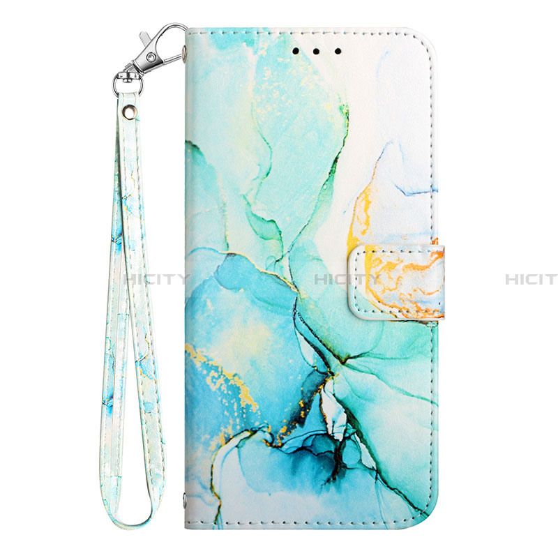 Coque Portefeuille Motif Fantaisie Livre Cuir Etui Clapet Y03B pour Samsung Galaxy A03 Core Vert Plus