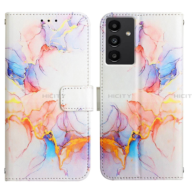 Coque Portefeuille Motif Fantaisie Livre Cuir Etui Clapet Y03B pour Samsung Galaxy A13 5G Bleu Plus