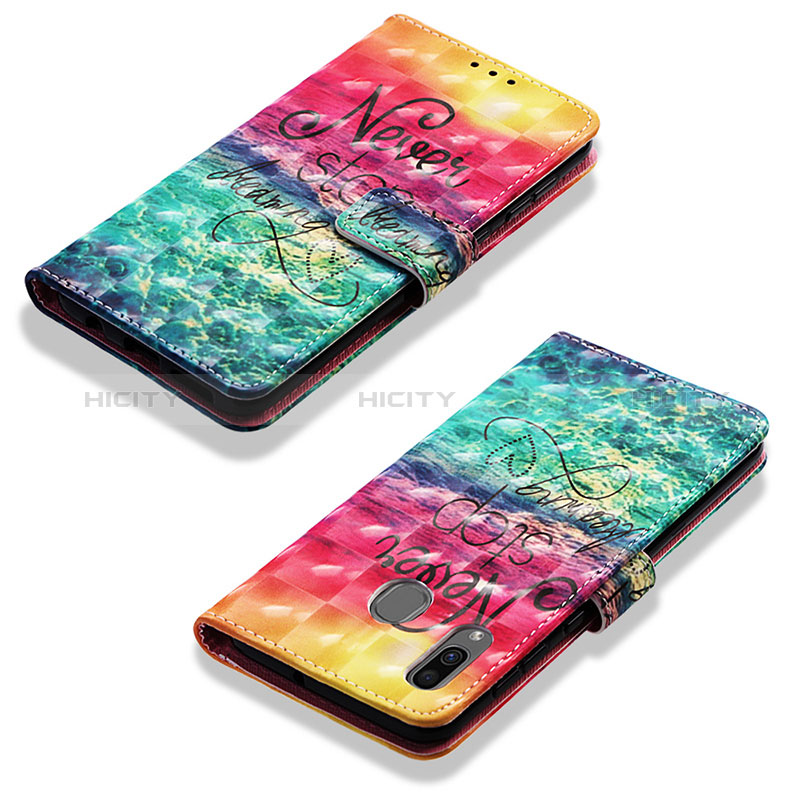 Coque Portefeuille Motif Fantaisie Livre Cuir Etui Clapet Y03B pour Samsung Galaxy A20 Plus