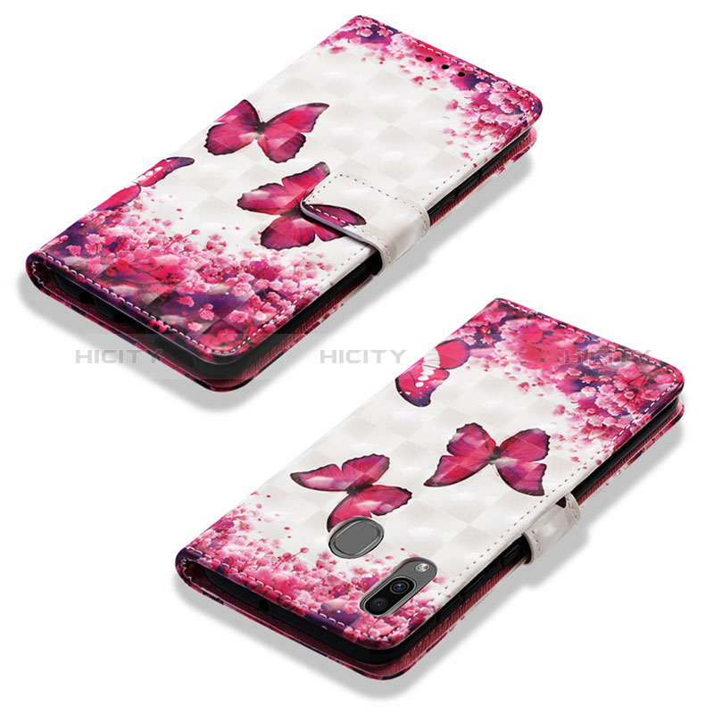 Coque Portefeuille Motif Fantaisie Livre Cuir Etui Clapet Y03B pour Samsung Galaxy A20 Plus