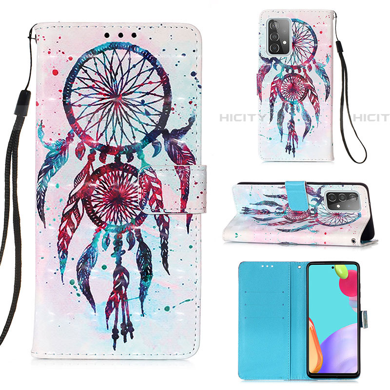 Coque Portefeuille Motif Fantaisie Livre Cuir Etui Clapet Y03B pour Samsung Galaxy A52 4G Mixte Plus