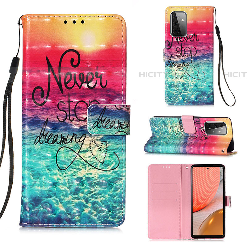 Coque Portefeuille Motif Fantaisie Livre Cuir Etui Clapet Y03B pour Samsung Galaxy A72 5G Plus