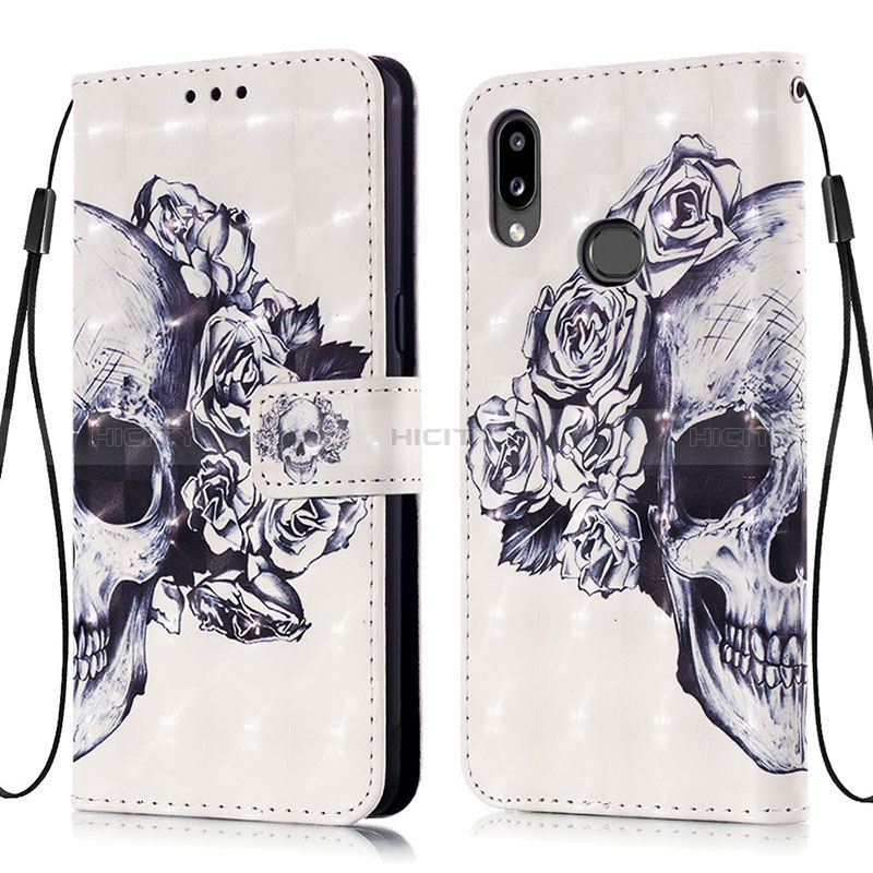 Coque Portefeuille Motif Fantaisie Livre Cuir Etui Clapet Y03B pour Samsung Galaxy M01s Noir Plus