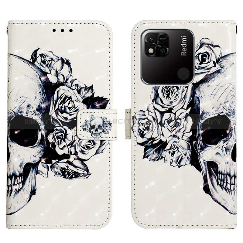 Coque Portefeuille Motif Fantaisie Livre Cuir Etui Clapet Y03B pour Xiaomi POCO C3 Noir Plus