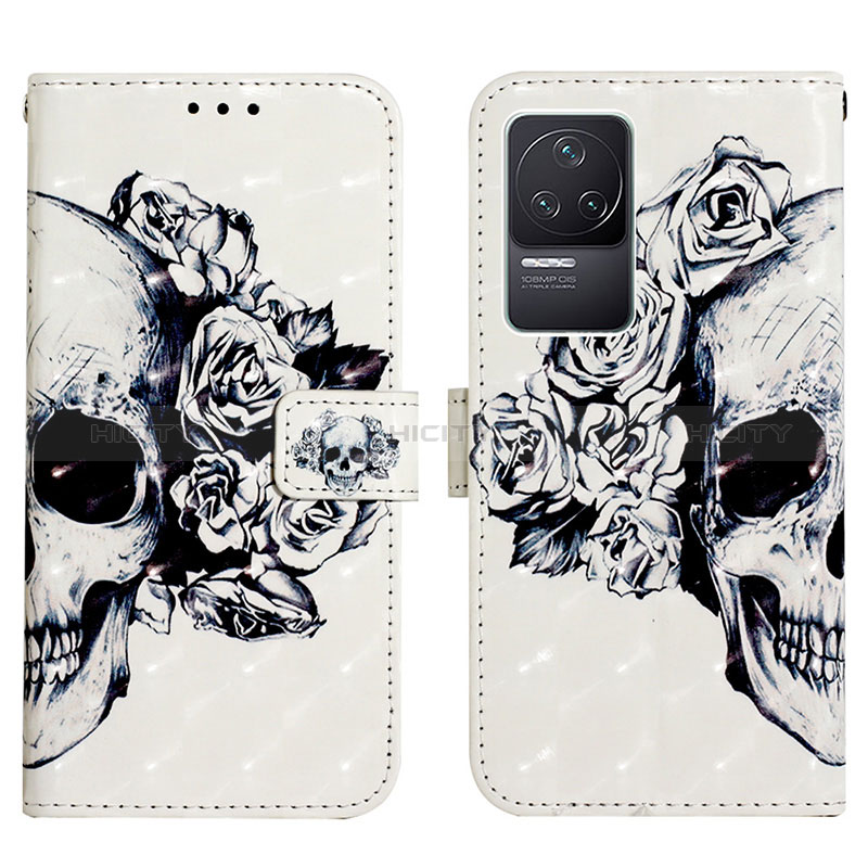 Coque Portefeuille Motif Fantaisie Livre Cuir Etui Clapet Y03B pour Xiaomi Redmi K50 5G Noir Plus