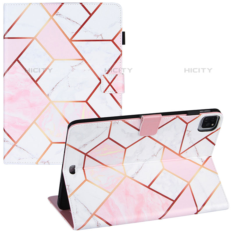 Coque Portefeuille Motif Fantaisie Livre Cuir Etui Clapet Y04B pour Apple iPad Pro 11 (2021) Rose Plus