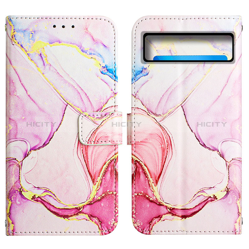 Coque Portefeuille Motif Fantaisie Livre Cuir Etui Clapet Y04B pour Google Pixel 8 Pro 5G Rose Plus