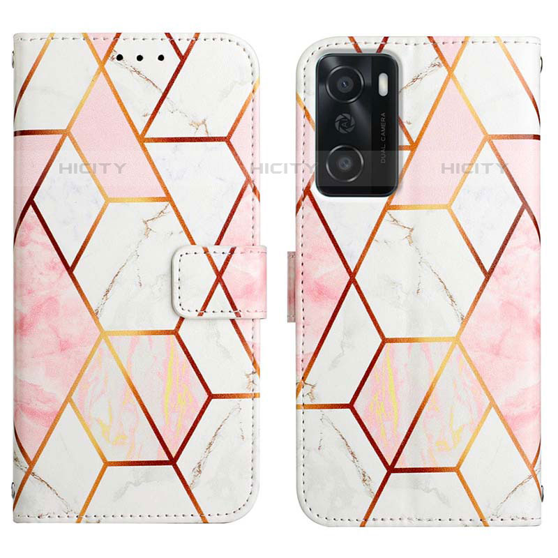 Coque Portefeuille Motif Fantaisie Livre Cuir Etui Clapet Y04B pour Oppo A55S 5G Blanc Plus