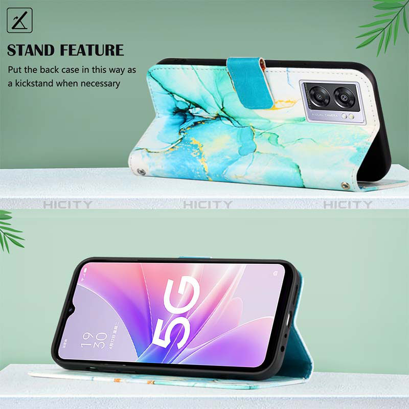 Coque Portefeuille Motif Fantaisie Livre Cuir Etui Clapet Y04B pour Oppo A77 5G Plus