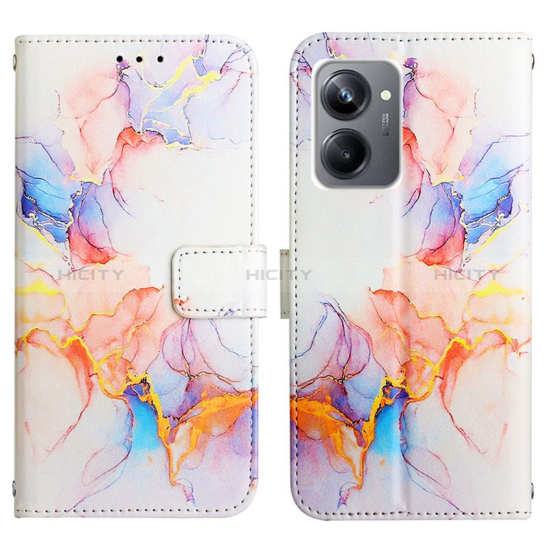 Coque Portefeuille Motif Fantaisie Livre Cuir Etui Clapet Y04B pour Realme 10 Pro 5G Bleu Plus