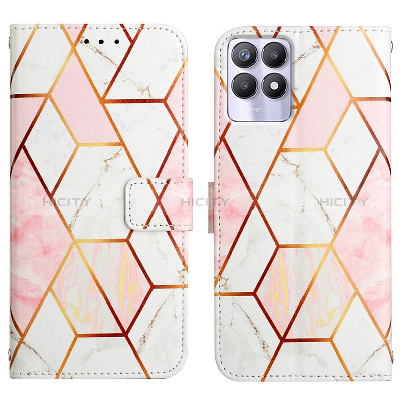 Coque Portefeuille Motif Fantaisie Livre Cuir Etui Clapet Y04B pour Realme 8i Blanc Plus