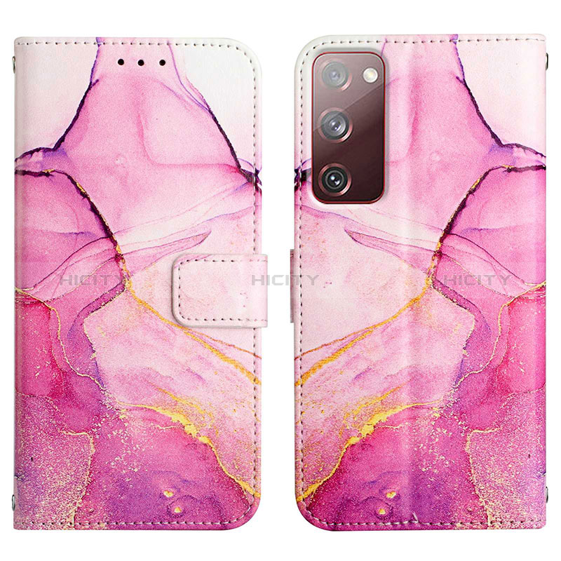 Coque Portefeuille Motif Fantaisie Livre Cuir Etui Clapet Y04B pour Samsung Galaxy S20 FE (2022) 5G Rose Rouge Plus