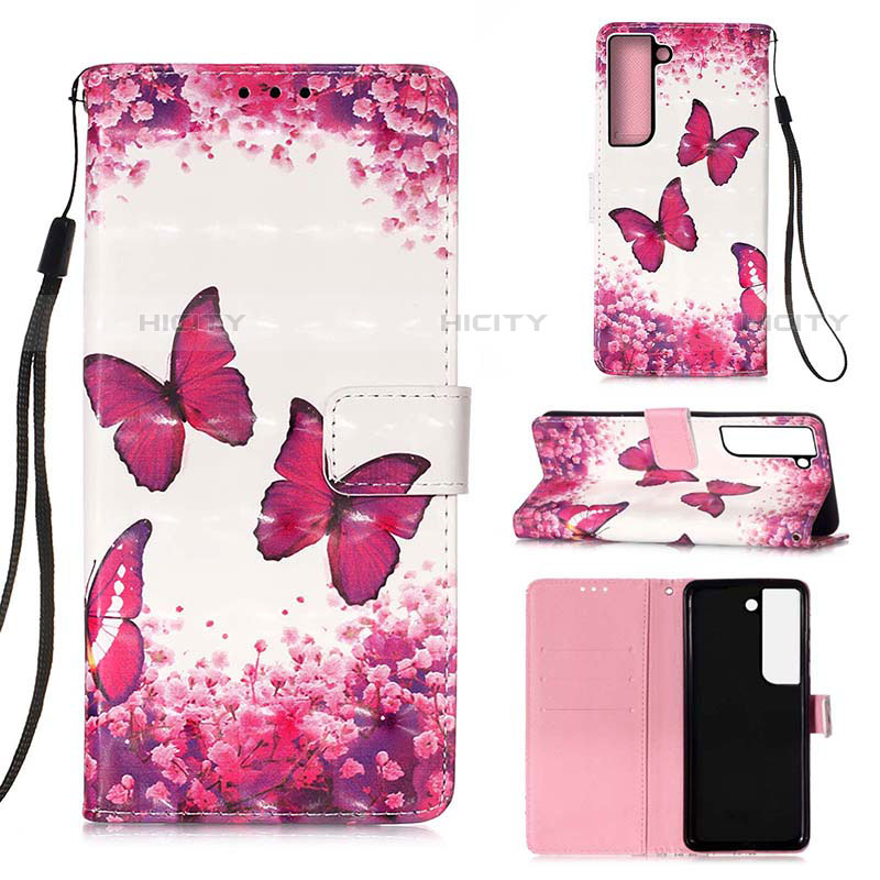 Coque Portefeuille Motif Fantaisie Livre Cuir Etui Clapet Y04B pour Samsung Galaxy S21 5G Plus