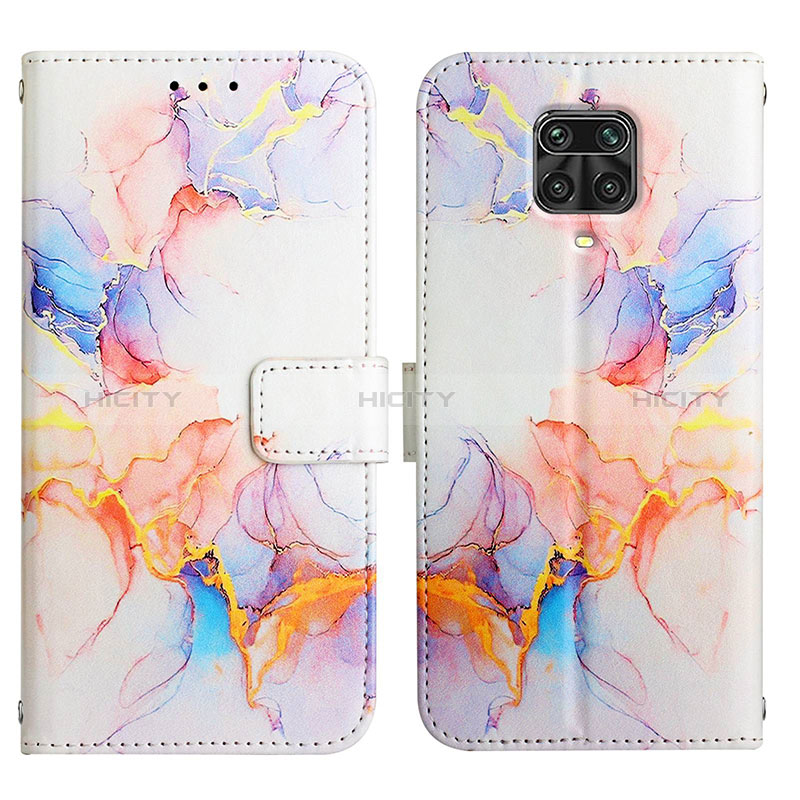 Coque Portefeuille Motif Fantaisie Livre Cuir Etui Clapet Y04B pour Xiaomi Poco M2 Pro Bleu Plus