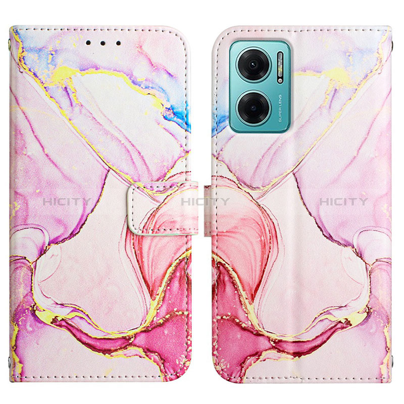 Coque Portefeuille Motif Fantaisie Livre Cuir Etui Clapet Y04B pour Xiaomi Redmi 11 Prime 5G Rose Plus