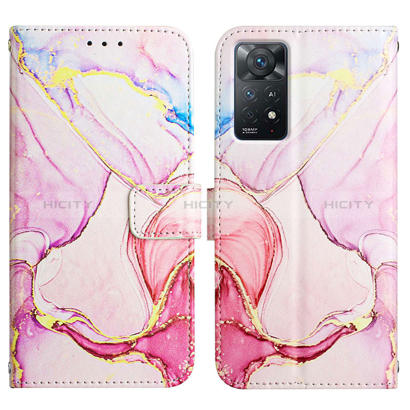 Coque Portefeuille Motif Fantaisie Livre Cuir Etui Clapet Y04B pour Xiaomi Redmi Note 11 Pro 4G Rose Plus