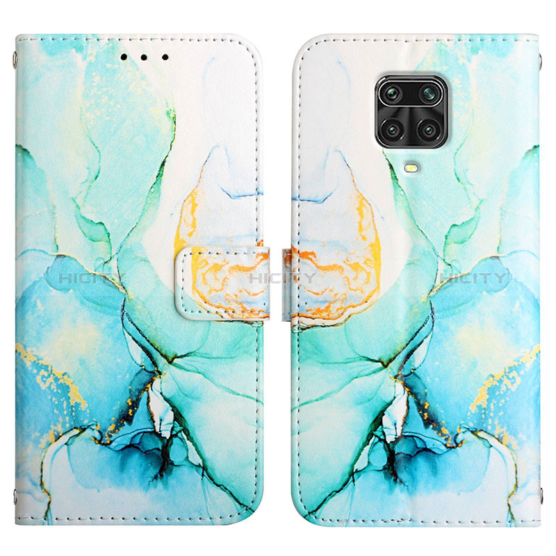 Coque Portefeuille Motif Fantaisie Livre Cuir Etui Clapet Y04B pour Xiaomi Redmi Note 9 Pro Vert Plus