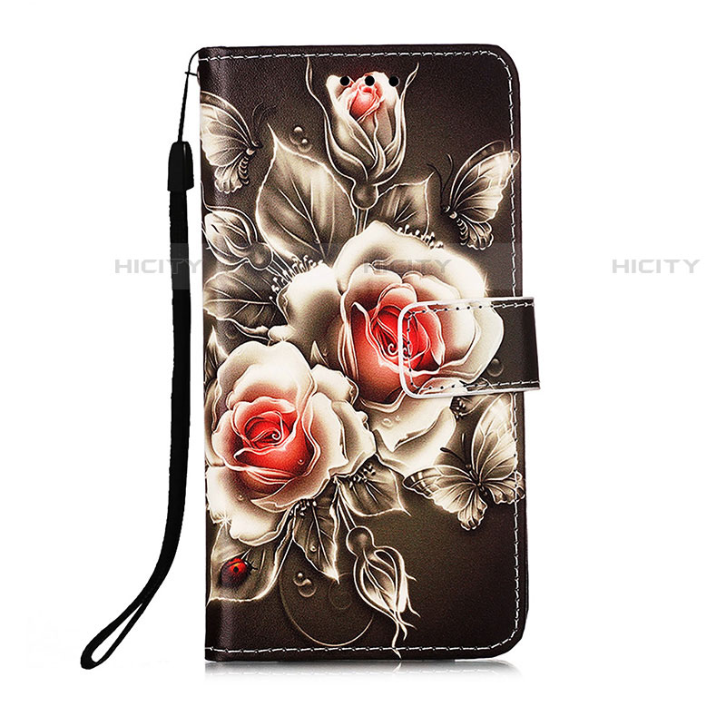 Coque Portefeuille Motif Fantaisie Livre Cuir Etui Clapet Y05B pour Samsung Galaxy S21 Ultra 5G Noir Plus