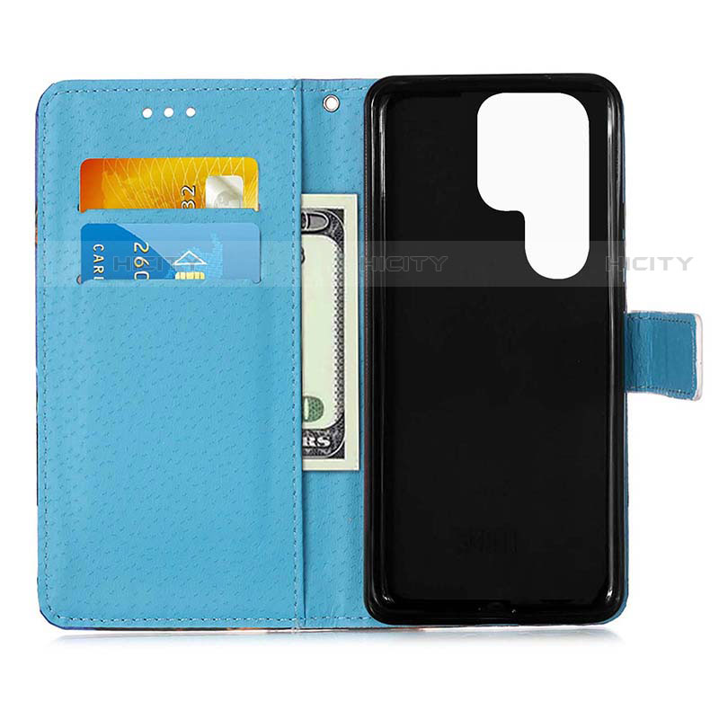 Coque Portefeuille Motif Fantaisie Livre Cuir Etui Clapet Y05B pour Samsung Galaxy S21 Ultra 5G Plus