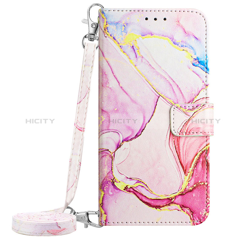 Coque Portefeuille Motif Fantaisie Livre Cuir Etui Clapet YB1 pour Nokia C12 Plus Rose Plus