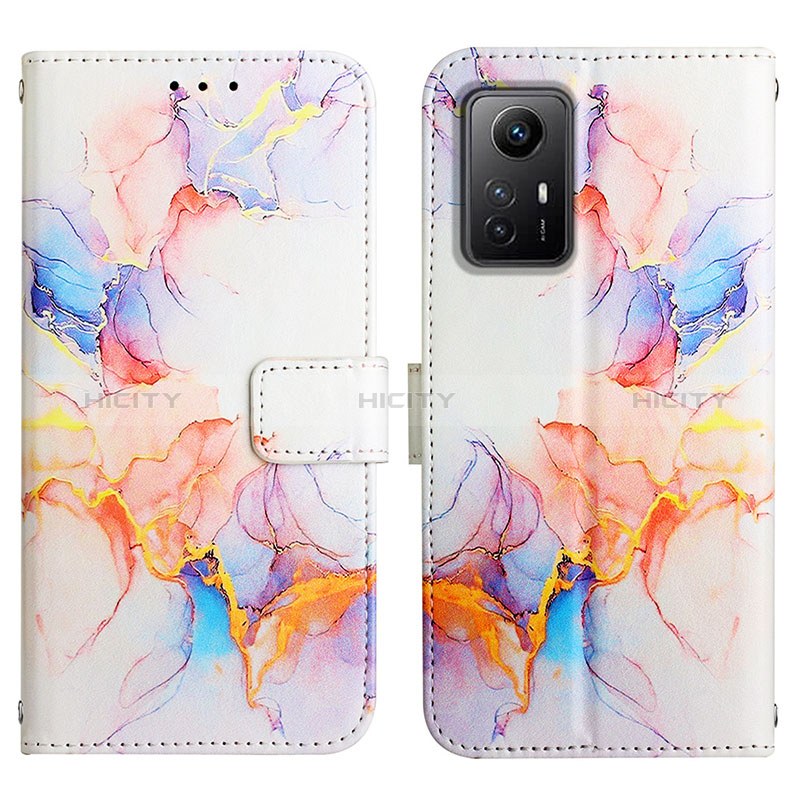 Coque Portefeuille Motif Fantaisie Livre Cuir Etui Clapet YB1 pour Xiaomi Redmi Note 12S Bleu Plus