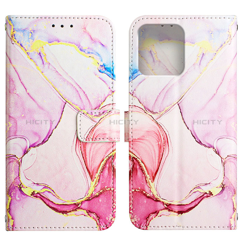 Coque Portefeuille Motif Fantaisie Livre Cuir Etui Clapet YB4 pour Motorola Moto Edge Plus (2023) 5G Rose Plus