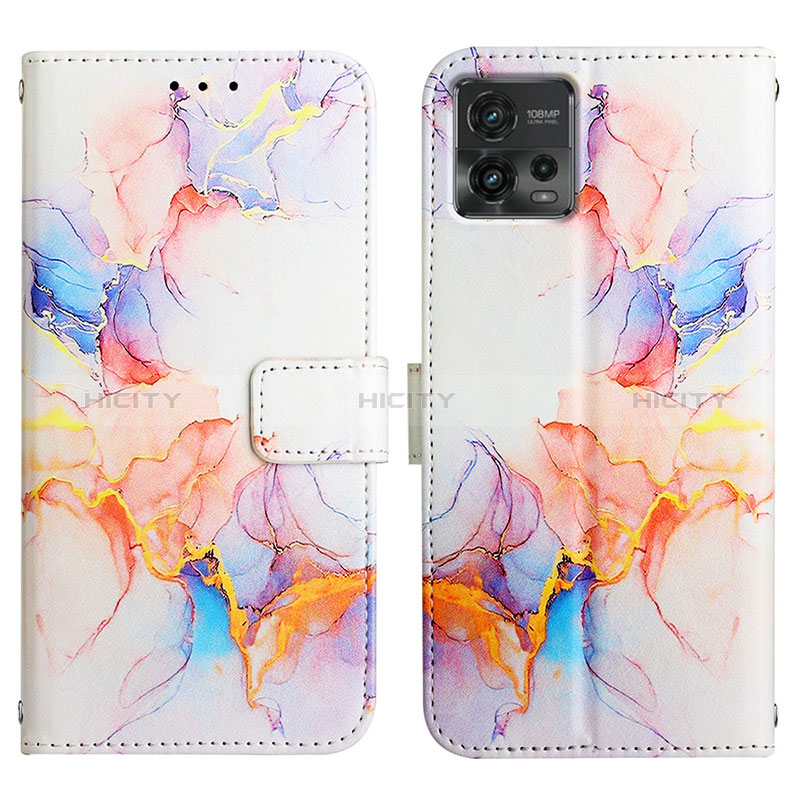 Coque Portefeuille Motif Fantaisie Livre Cuir Etui Clapet YB4 pour Motorola Moto G72 Plus