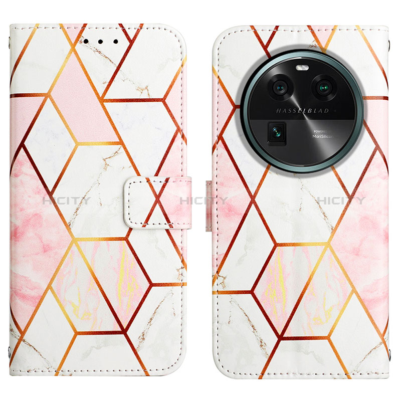 Coque Portefeuille Motif Fantaisie Livre Cuir Etui Clapet YB4 pour Oppo Find X6 5G Blanc Plus