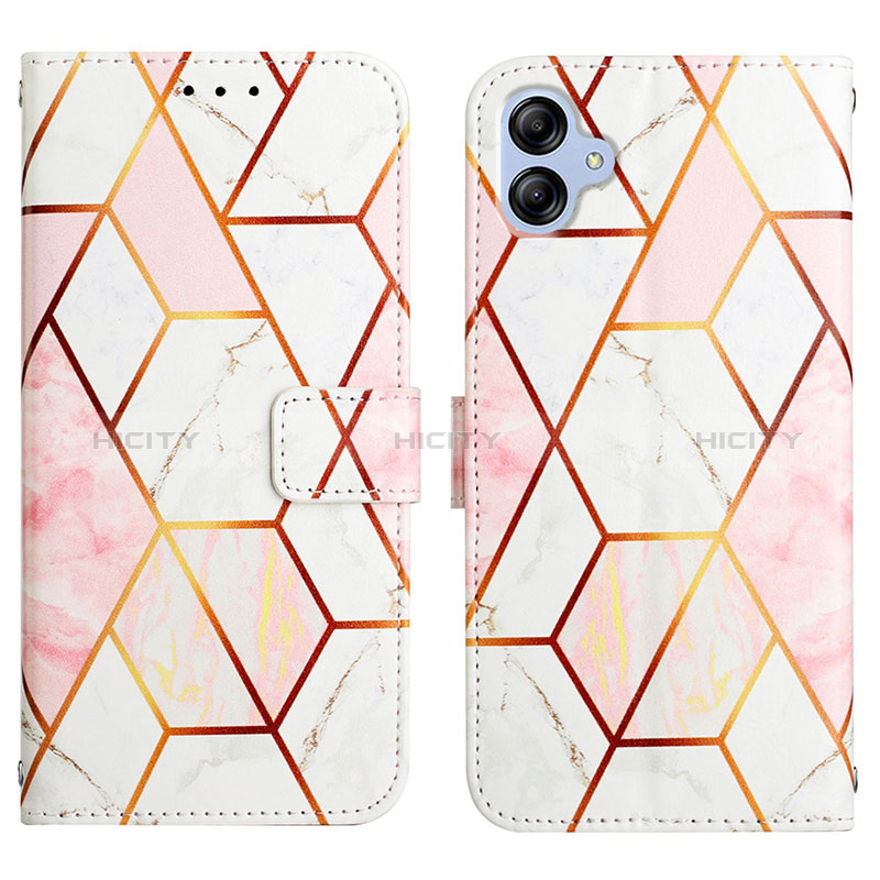 Coque Portefeuille Motif Fantaisie Livre Cuir Etui Clapet YB4 pour Samsung Galaxy F04 Blanc Plus