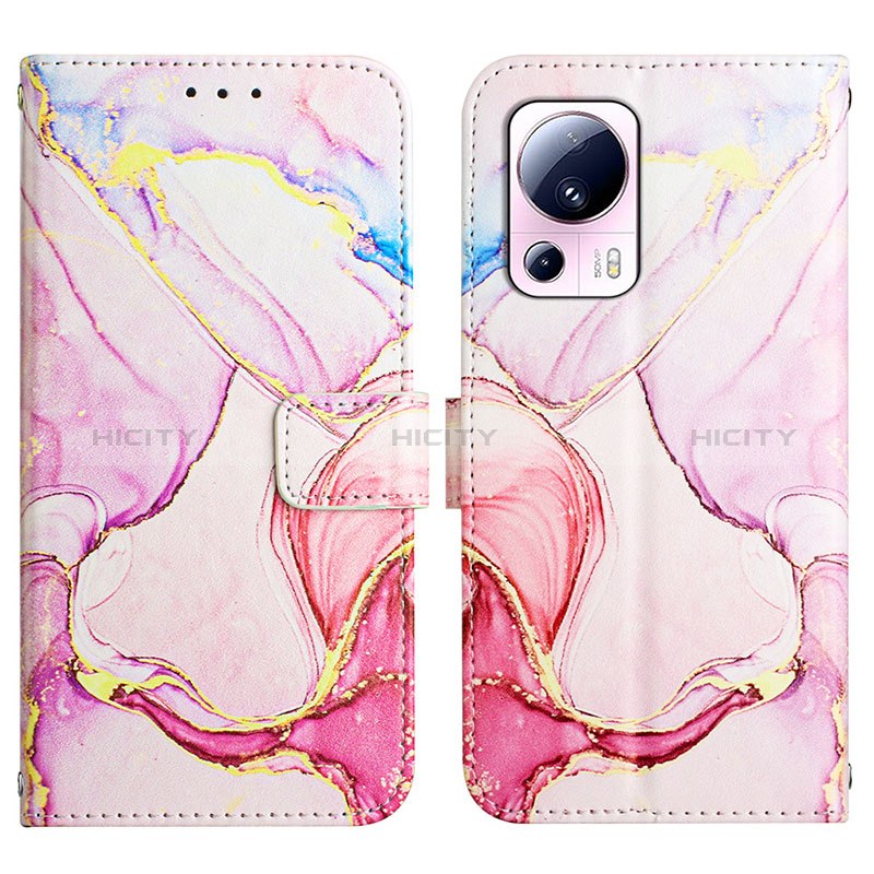 Coque Portefeuille Motif Fantaisie Livre Cuir Etui Clapet YB4 pour Xiaomi Civi 2 5G Rose Plus