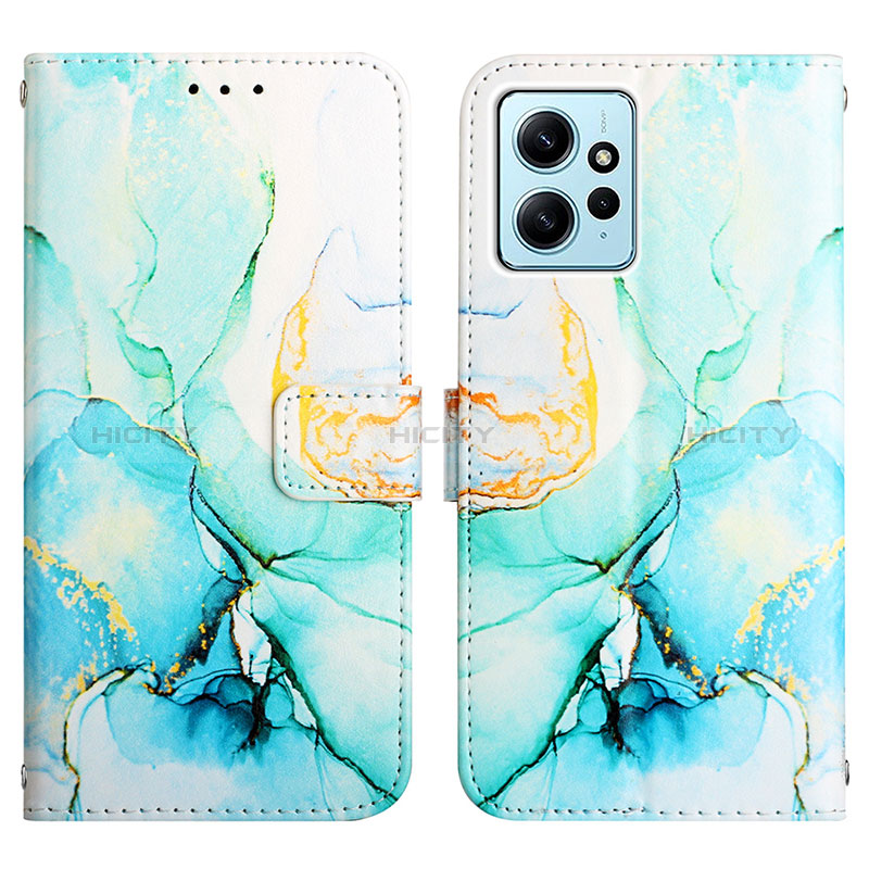 Coque Portefeuille Motif Fantaisie Livre Cuir Etui Clapet YB4 pour Xiaomi Redmi Note 12 4G Vert Plus