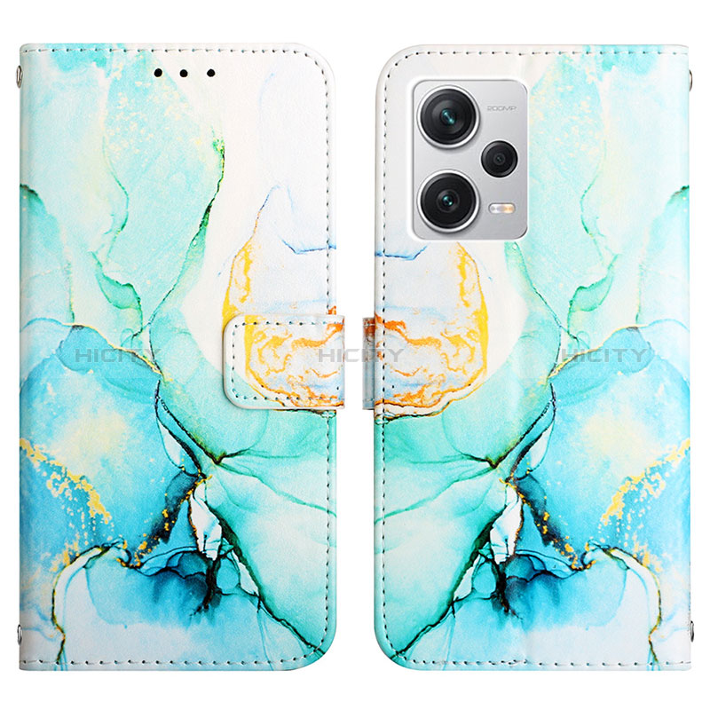 Coque Portefeuille Motif Fantaisie Livre Cuir Etui Clapet YB4 pour Xiaomi Redmi Note 12 Pro+ Plus 5G Vert Plus