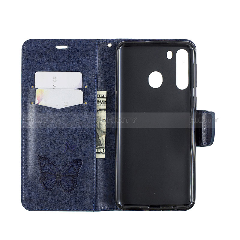 Coque Portefeuille Papillon Livre Cuir Etui Clapet B01F pour Samsung Galaxy A21 Plus