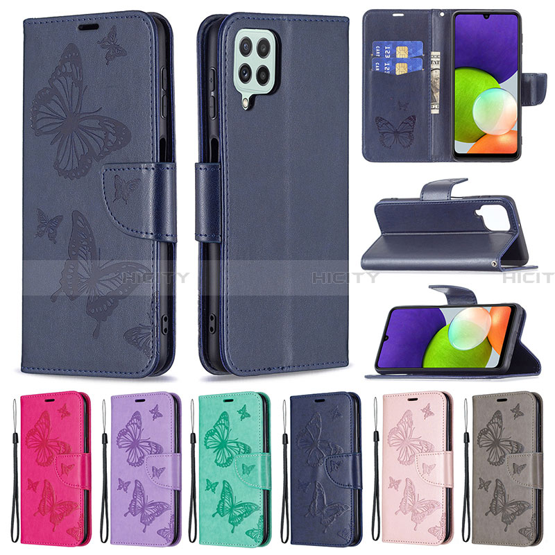 Coque Portefeuille Papillon Livre Cuir Etui Clapet B01F pour Samsung Galaxy A22 4G Plus