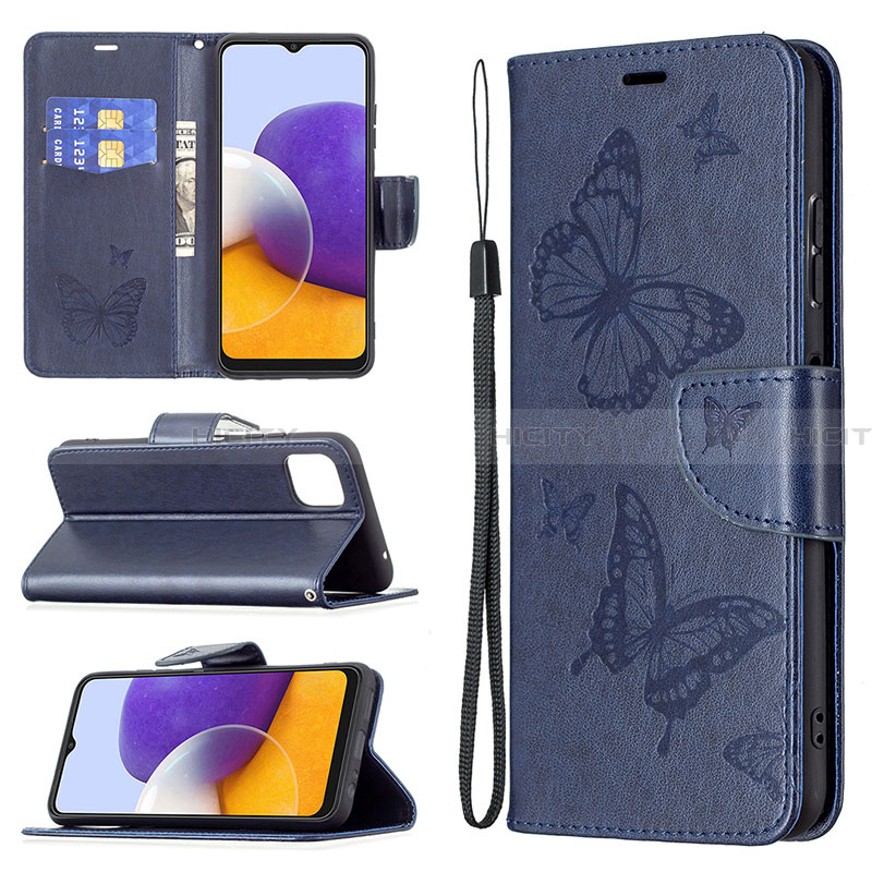 Coque Portefeuille Papillon Livre Cuir Etui Clapet B01F pour Samsung Galaxy A22 5G Plus