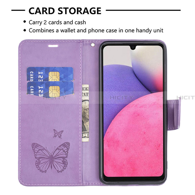 Coque Portefeuille Papillon Livre Cuir Etui Clapet B01F pour Samsung Galaxy A33 5G Plus