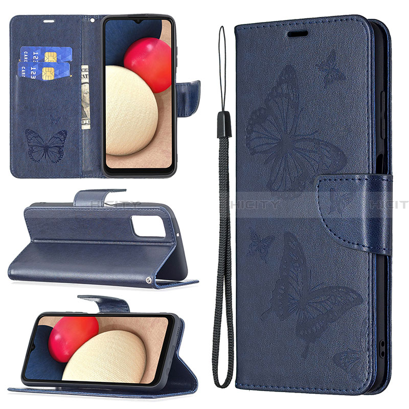 Coque Portefeuille Papillon Livre Cuir Etui Clapet B01F pour Samsung Galaxy F02S SM-E025F Plus