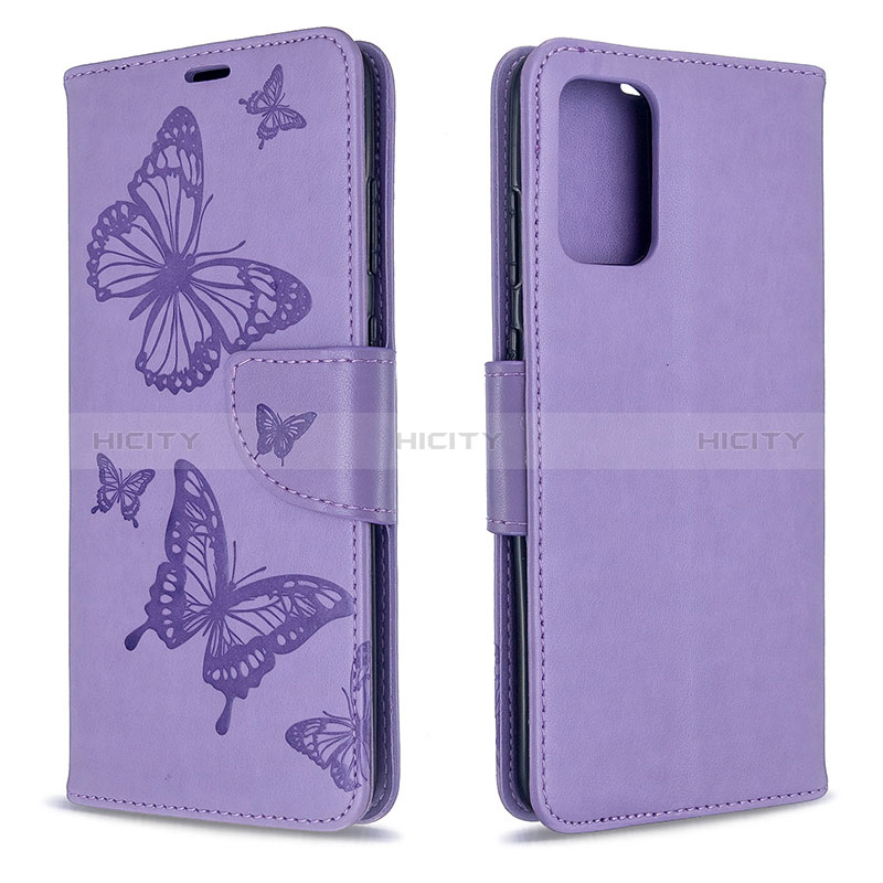 Coque Portefeuille Papillon Livre Cuir Etui Clapet B01F pour Samsung Galaxy S20 5G Violet Clair Plus