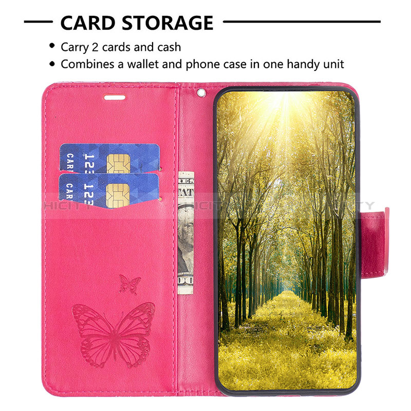 Coque Portefeuille Papillon Livre Cuir Etui Clapet B01F pour Vivo Y02 Plus