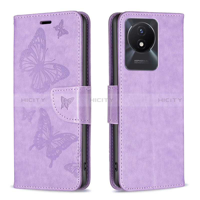 Coque Portefeuille Papillon Livre Cuir Etui Clapet B01F pour Vivo Y02t Plus