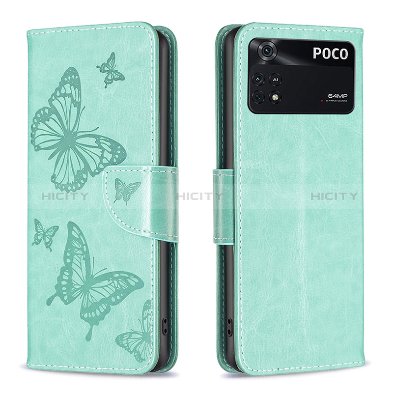 Coque Portefeuille Papillon Livre Cuir Etui Clapet B01F pour Xiaomi Poco M4 Pro 4G Plus