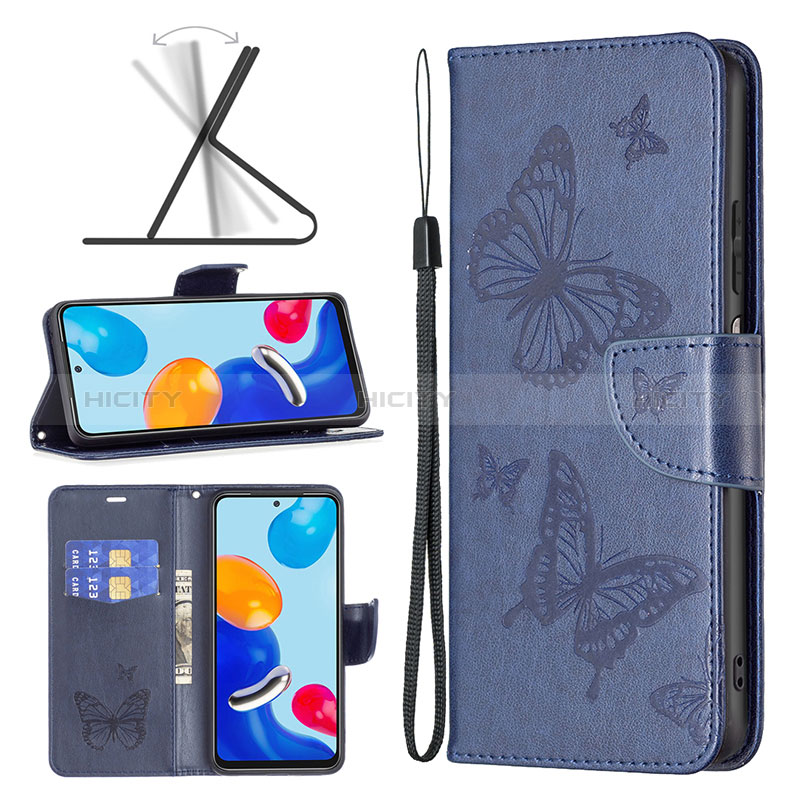 Coque Portefeuille Papillon Livre Cuir Etui Clapet B01F pour Xiaomi Redmi Note 11S 4G Plus