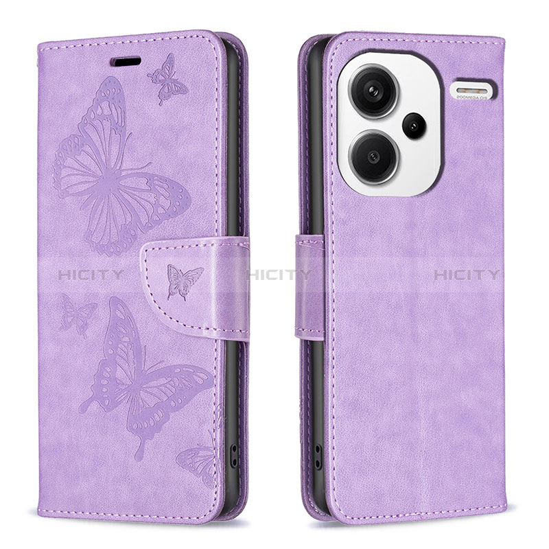 Coque Portefeuille Papillon Livre Cuir Etui Clapet B01F pour Xiaomi Redmi Note 13 Pro+ Plus 5G Plus