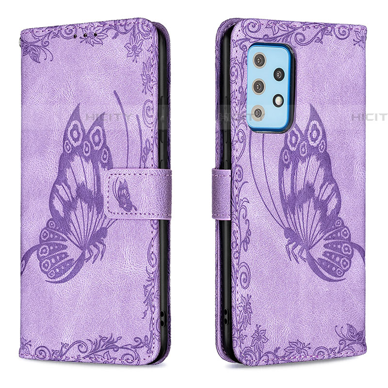 Coque Portefeuille Papillon Livre Cuir Etui Clapet B02F pour Samsung Galaxy A52 5G Plus