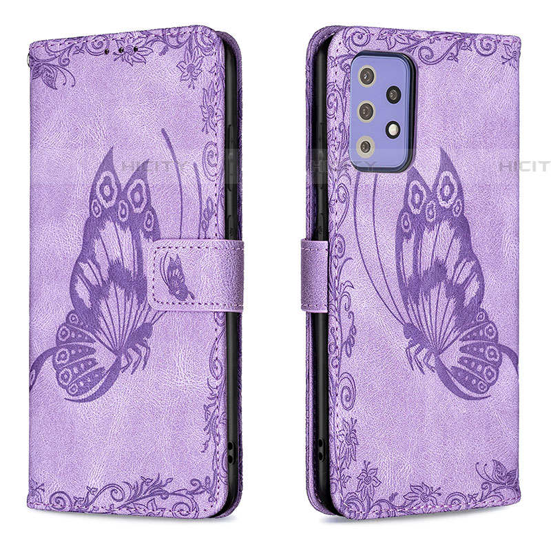 Coque Portefeuille Papillon Livre Cuir Etui Clapet B02F pour Samsung Galaxy A72 4G Plus