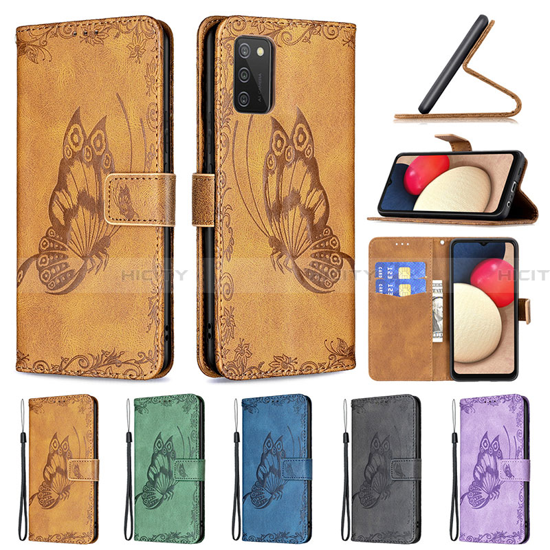 Coque Portefeuille Papillon Livre Cuir Etui Clapet B02F pour Samsung Galaxy F02S SM-E025F Plus