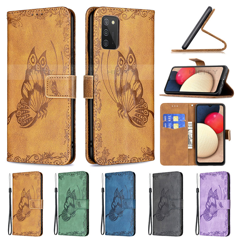 Coque Portefeuille Papillon Livre Cuir Etui Clapet B02F pour Samsung Galaxy M02s Plus