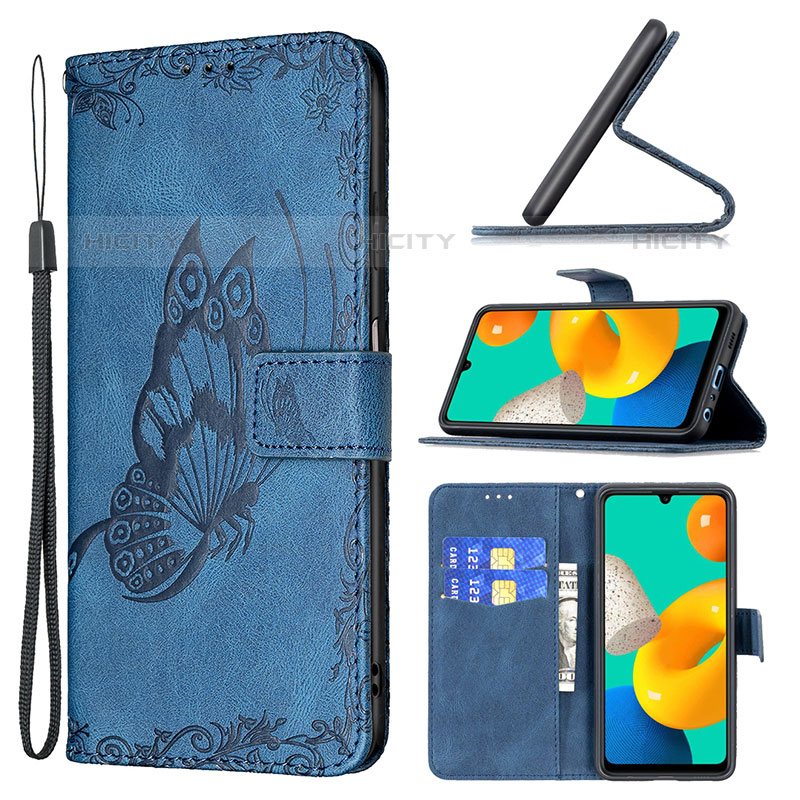 Coque Portefeuille Papillon Livre Cuir Etui Clapet B02F pour Samsung Galaxy M32 4G Plus