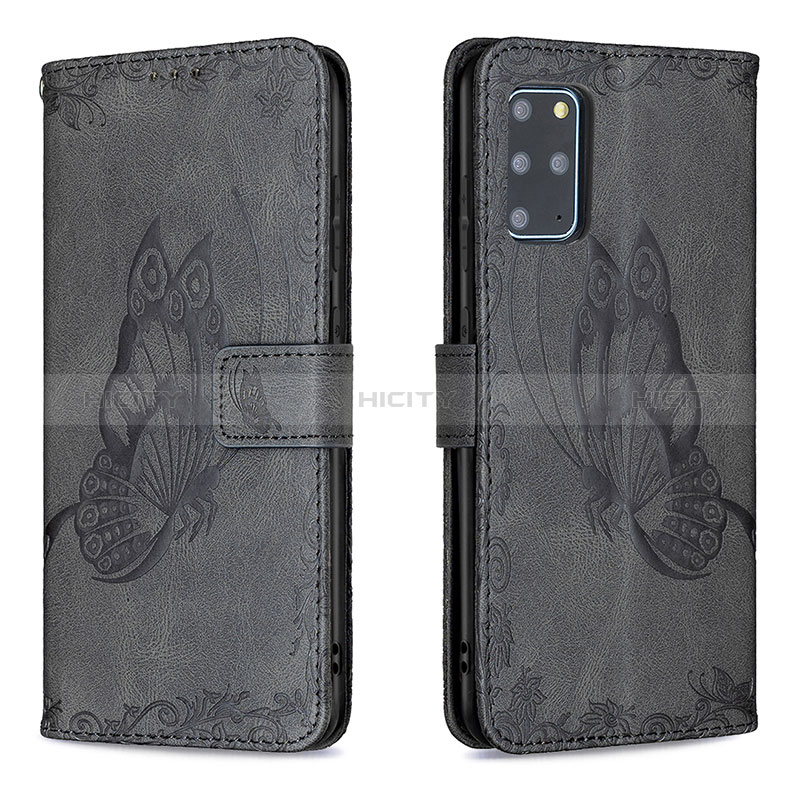 Coque Portefeuille Papillon Livre Cuir Etui Clapet B02F pour Samsung Galaxy S20 Plus 5G Noir Plus